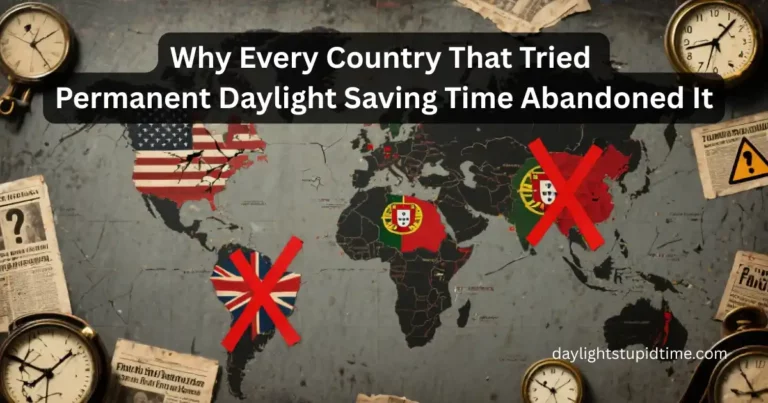 Learn why Russia, UK, Portugal and even the US abandoned permanent daylight saving time after disastrous results.